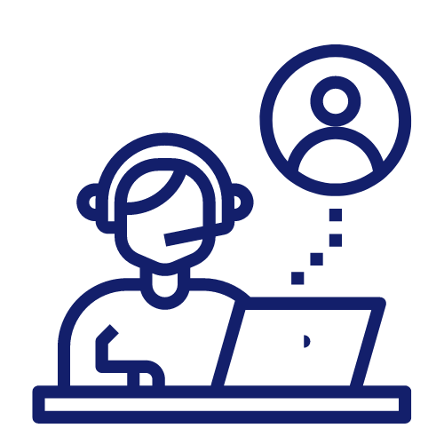 agent icon dark blue